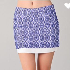 💚 DVF Blue and White Daisy Eyelet Skirt